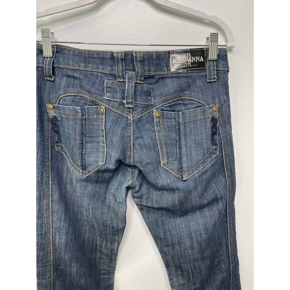 Miss Anna Jeans Paris Designer Low Rise Straight Leg size France 38 US 8 - Picture 4 of 16